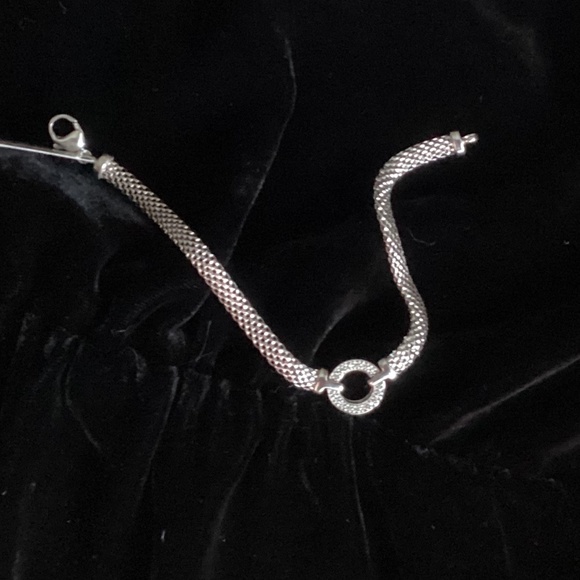 NWT Diamond Mesh Circle Bracelet in Sterling Silver - Picture 2 of 6
